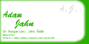 adam jahn business card