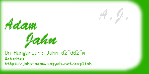 adam jahn business card